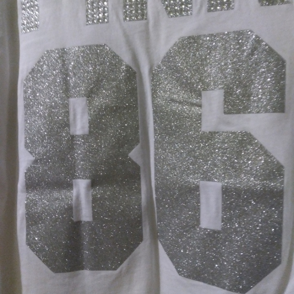 VS PINK bling "86" tee-medium NWOT - Picture 3 of 7